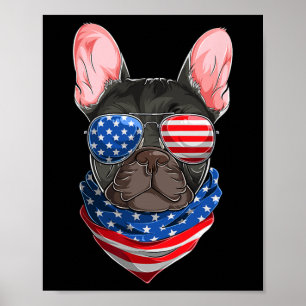Affiche Drapeau Français Bulldog 1
