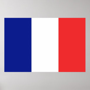 Affiche Drapeau français Tricolore grand