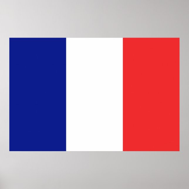 Affiche Drapeau français Tricolore grand (Devant)