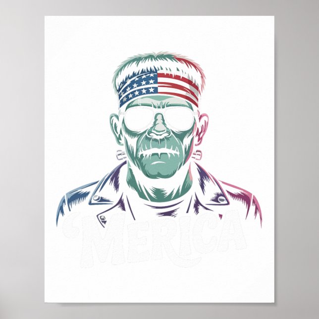 Affiche Drapeau Frankenstein Monster Lover Sungles Usa 4e (Devant)