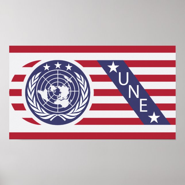 Affiche Drapeau Galaxy U.N.E (Devant)