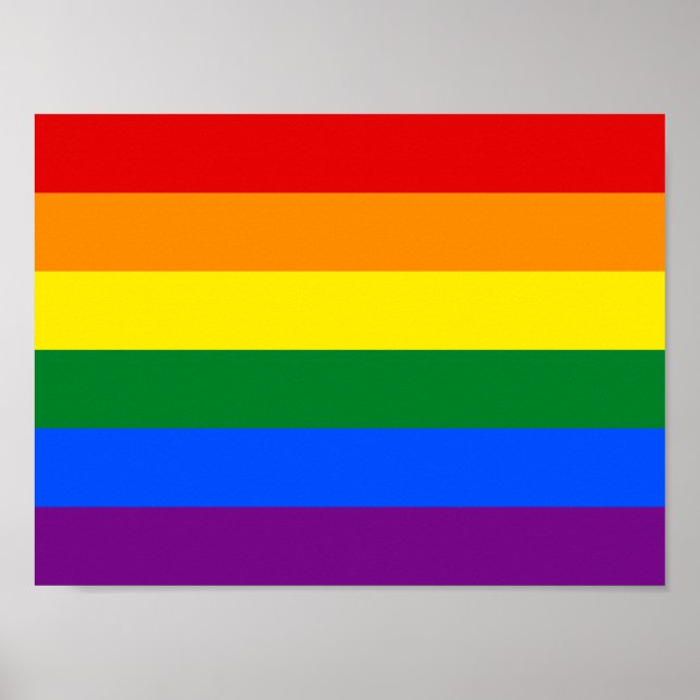 Affiche Drapeau Gay pride arc-en-ciel LGBT (Devant)