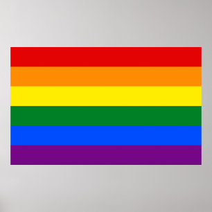 Affiche Drapeau Gay pride arc-en-ciel LGBT