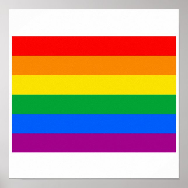 AFFICHE DRAPEAU GAY PRIDE OFFICIEL (Devant)