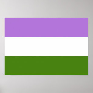 Affiche Drapeau Genderqueer Pride