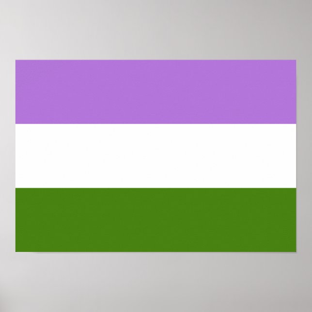 Affiche Drapeau Genderqueer Pride (Devant)