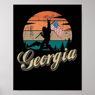 Affiche Drapeau Géorgie USA