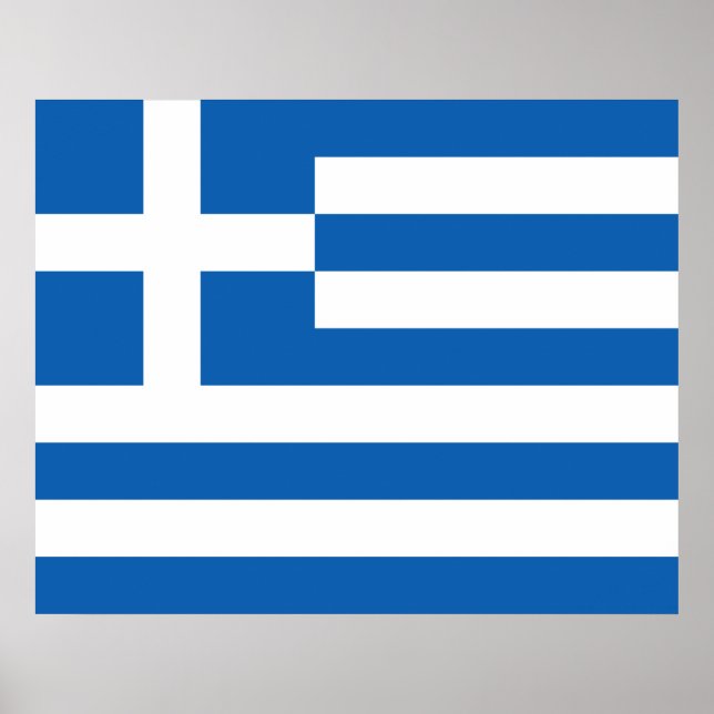 Affiche Drapeau grec (Grèce) (Devant)