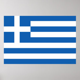 Affiche Drapeau Grèce