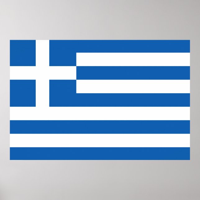 Affiche Drapeau Grèce (Devant)