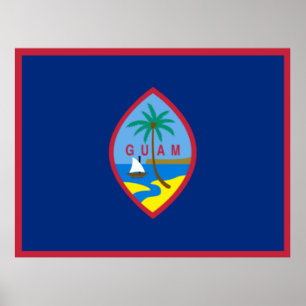 Affiche Drapeau Guam
