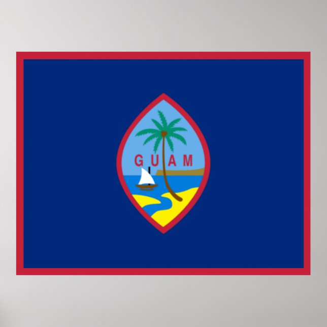 Affiche Drapeau Guam (Devant)