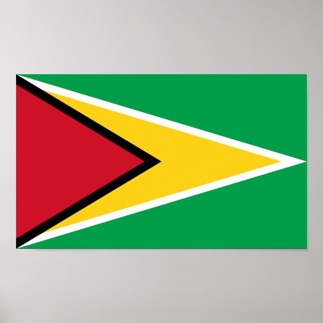 Affiche Drapeau Guyana (Devant)