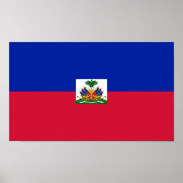 Affiche Drapeau Haïti (Devant)