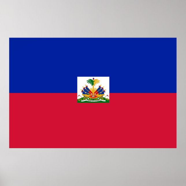 Affiche Drapeau Haïti (Devant)