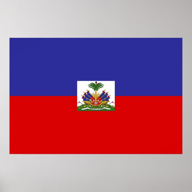 Affiche Drapeau Haïti (Devant)