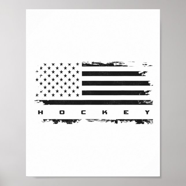 Affiche Drapeau Hockey - Hockey T-12 (Devant)
