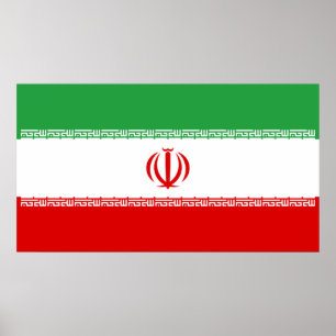 Affiche Drapeau iranien (Iran) (Persan)