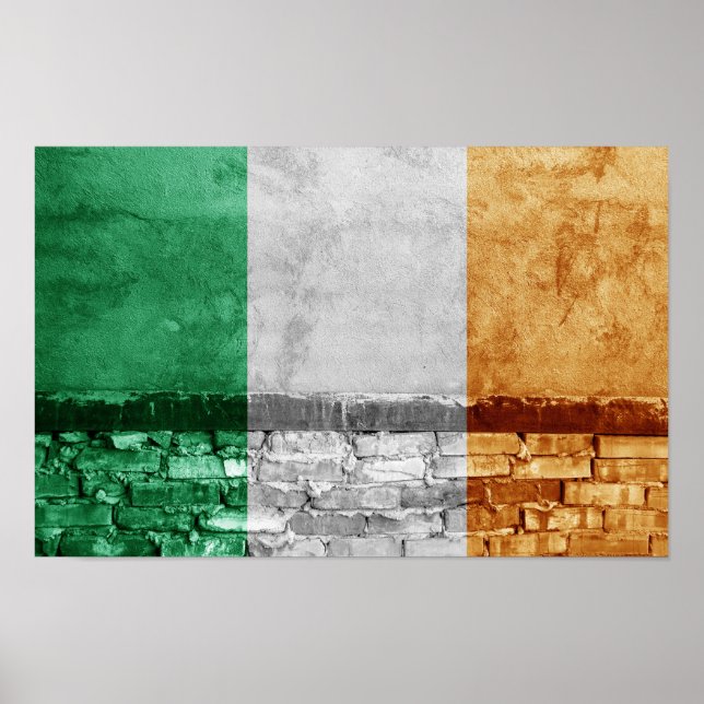 Affiche Drapeau irlandais (Devant)
