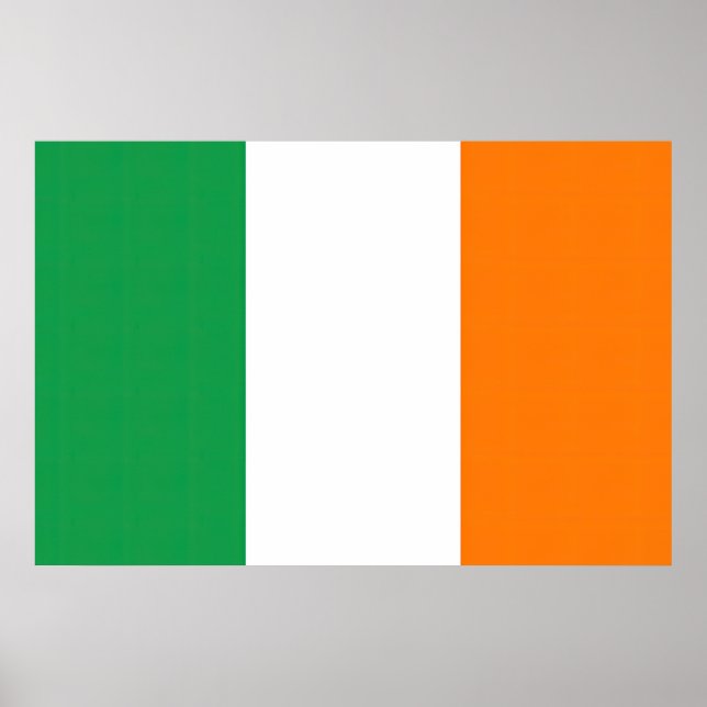 Affiche Drapeau Irlande Tricolore (Devant)