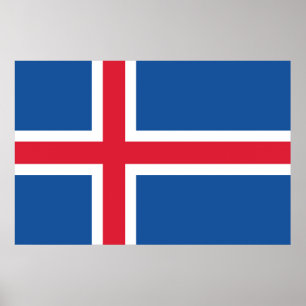 Affiche Drapeau Islande