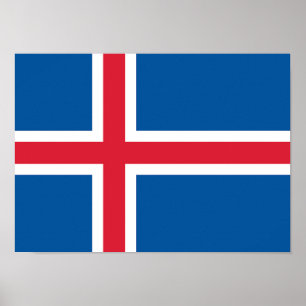 Affiche Drapeau Islande