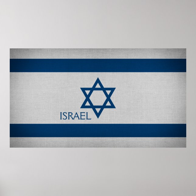 Affiche Drapeau Israël (Devant)