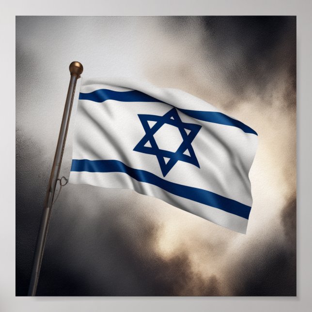 Affiche Drapeau Israël (Devant)