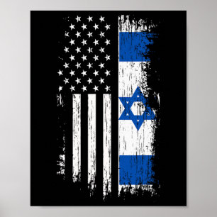 Affiche Drapeau Israélien Américain - Chemise Fierté Israë