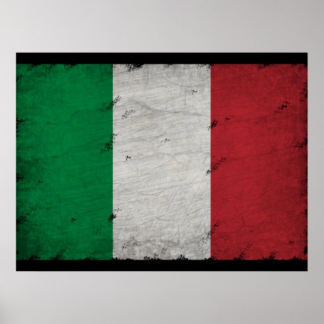 Affiche drapeau italie (Devant)