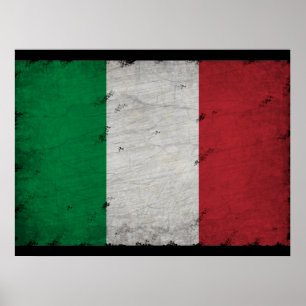 Affiche drapeau italien
