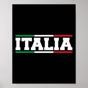 Affiche Drapeau italien d'Italie Carte Bouclier Dge Italie