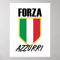 Drapeau italien Forza Azzurri