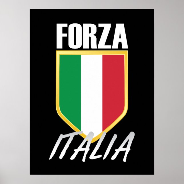 Affiche Drapeau italien Forza Italia Soccer (Devant)