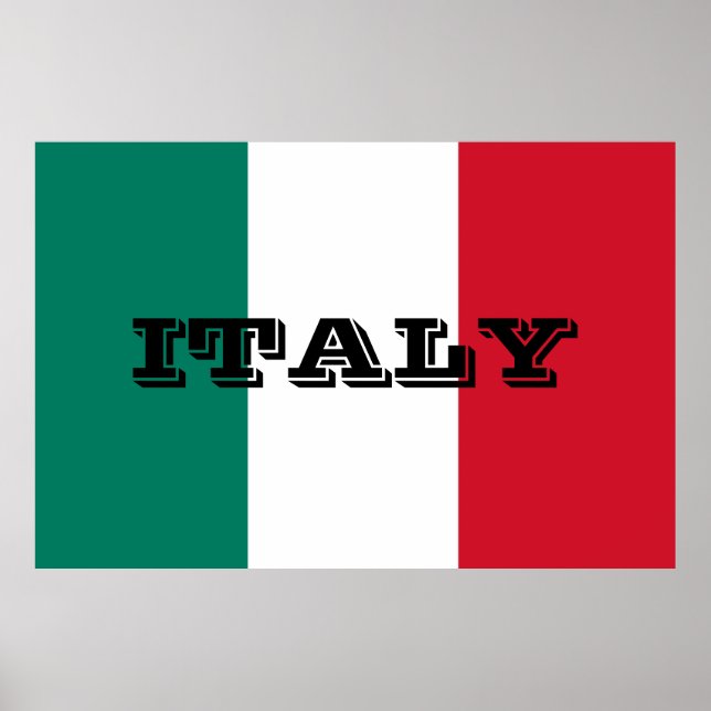 Affiche Drapeau italien Italia Il Tricolore (Devant)
