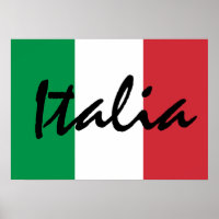 Drapeau italien personnalisé Italia