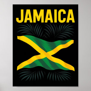 Affiche Drapeau Jamaïcain Jamaïque Souvenir Voyage Vacance