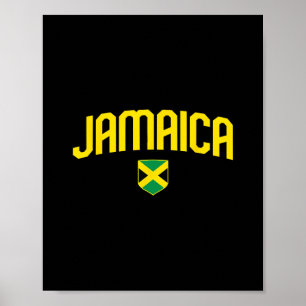 Affiche Drapeau Jamaïcain Souvenir Vintage Athlétique Thro