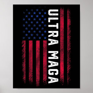 Affiche Drapeau Joe Biden Ultra Maga Ultra Maga America