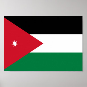 Affiche Drapeau Jordanie