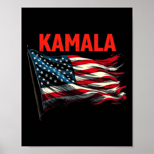 Affiche Drapeau Kamala (Devant)
