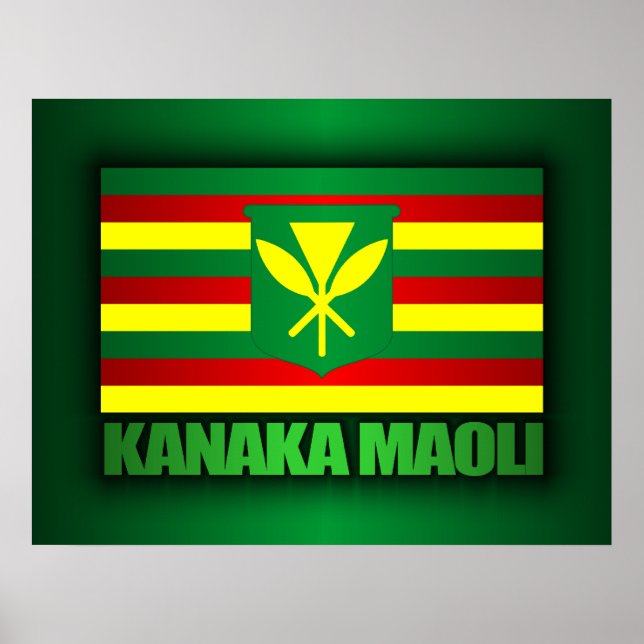 Affiche Drapeau Kanaka Maoli (Devant)