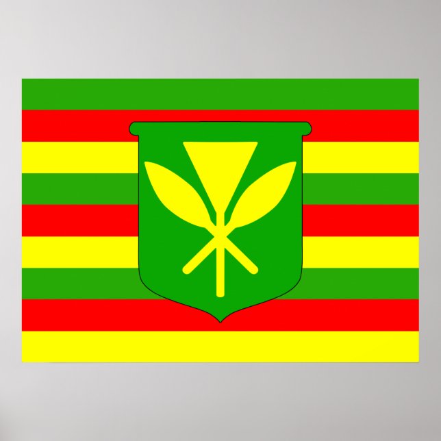 Affiche Drapeau Kanaka Maoli (Devant)