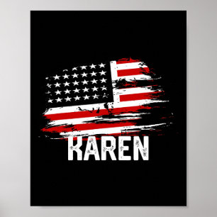 Affiche Drapeau Karen Usa pour femmes Akokay Personnalisé