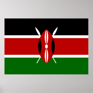 Affiche Drapeau kényan (Kenya)