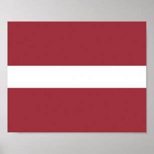 Affiche Drapeau Lettonie