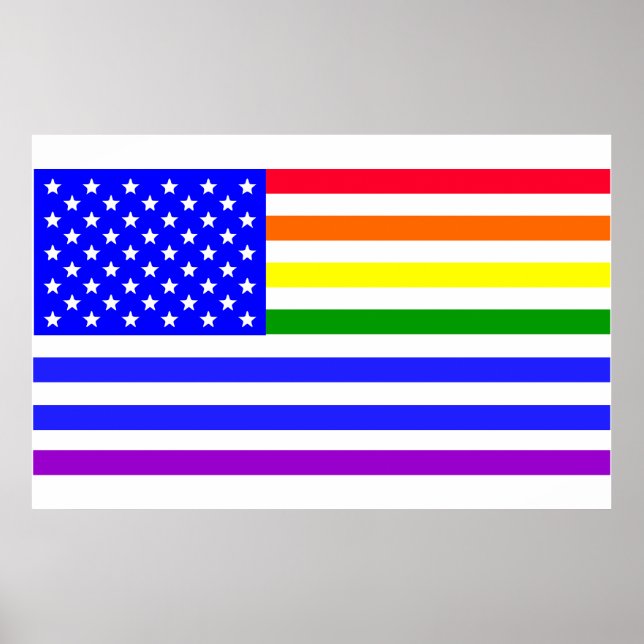 Affiche Drapeau Lgbt USA (Devant)