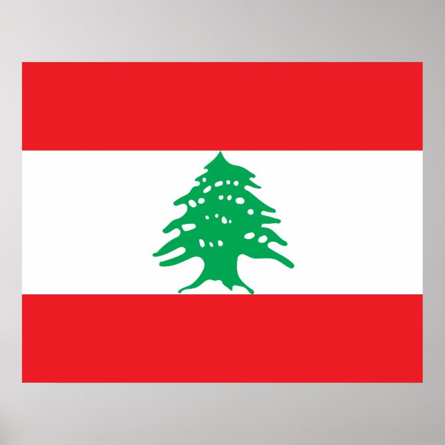 Affiche Drapeau libanais (Drapeau libanais) (Devant)