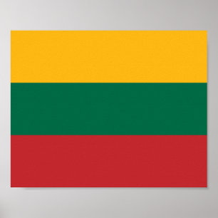 Affiche Drapeau Lituanie