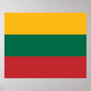 Affiche Drapeau lituanien